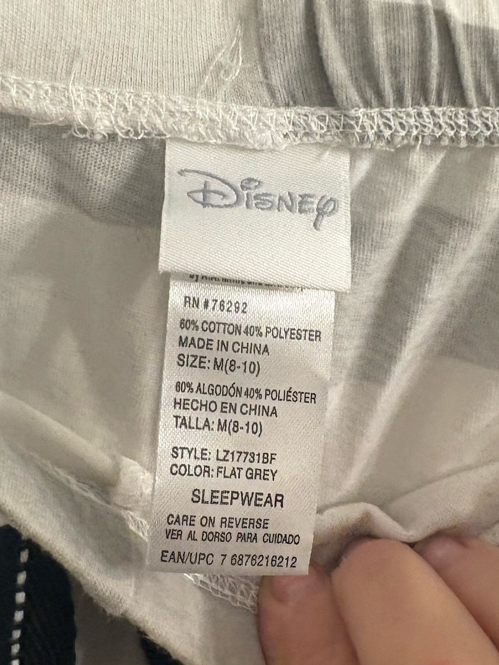 Women’s Striped Grey & White Winnie the Pooh Character Lounge Pants/Sleepwear - Picture 2 of 3